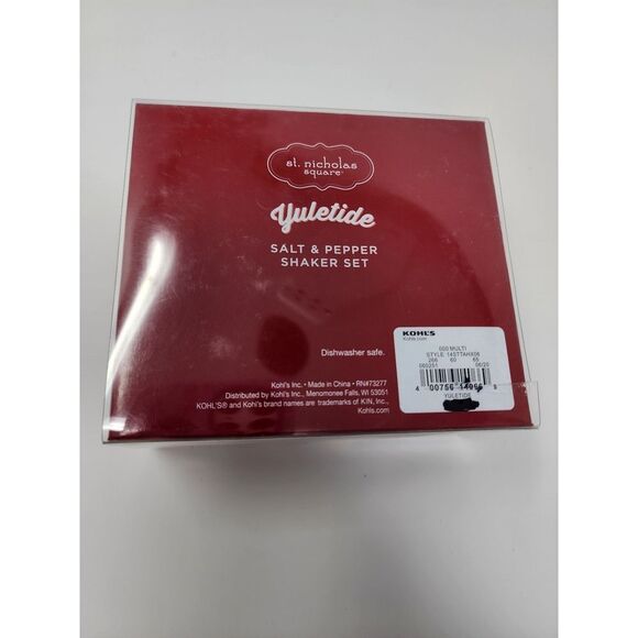 NWT Saint Nicholas Square Snowman Salt and Pepper Shaker Set - Picture 3 of 4